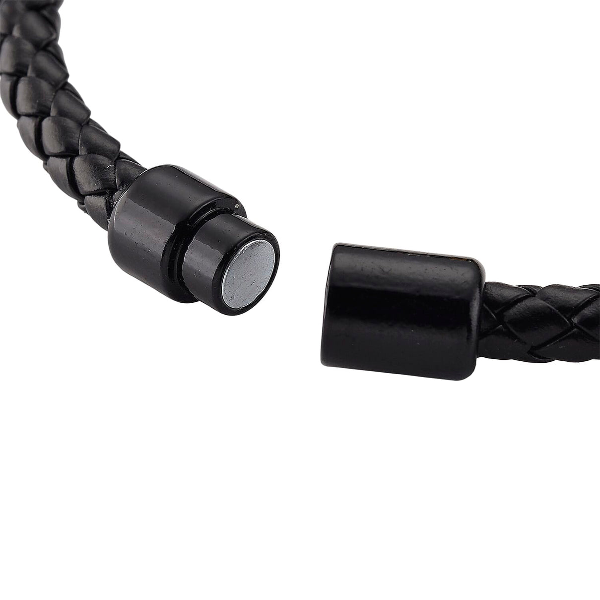 Black Resin Bracelet (Size 8.5) in Tri Colour Plated 8165796 5