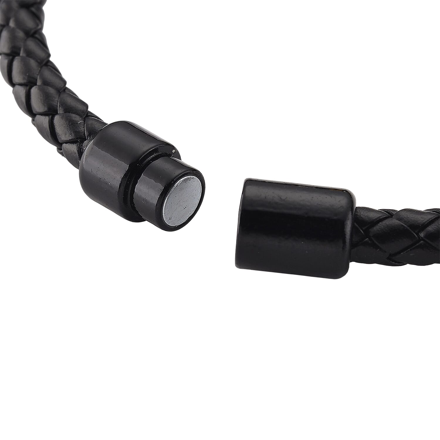 Black Resin Bracelet (Size 8.5) in Tri Colour Plated 8165796 5