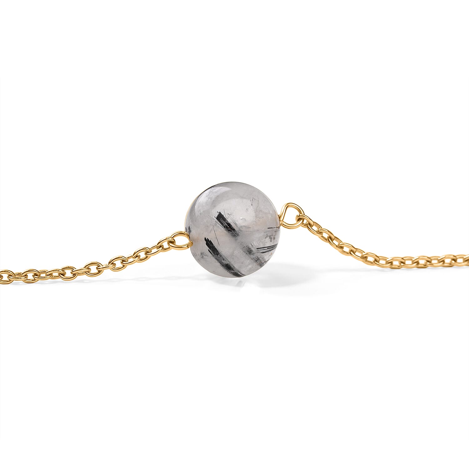 Tucson Close Out-Black Rutilated Quartz Station Necklace (Size - 36) V32516620 1