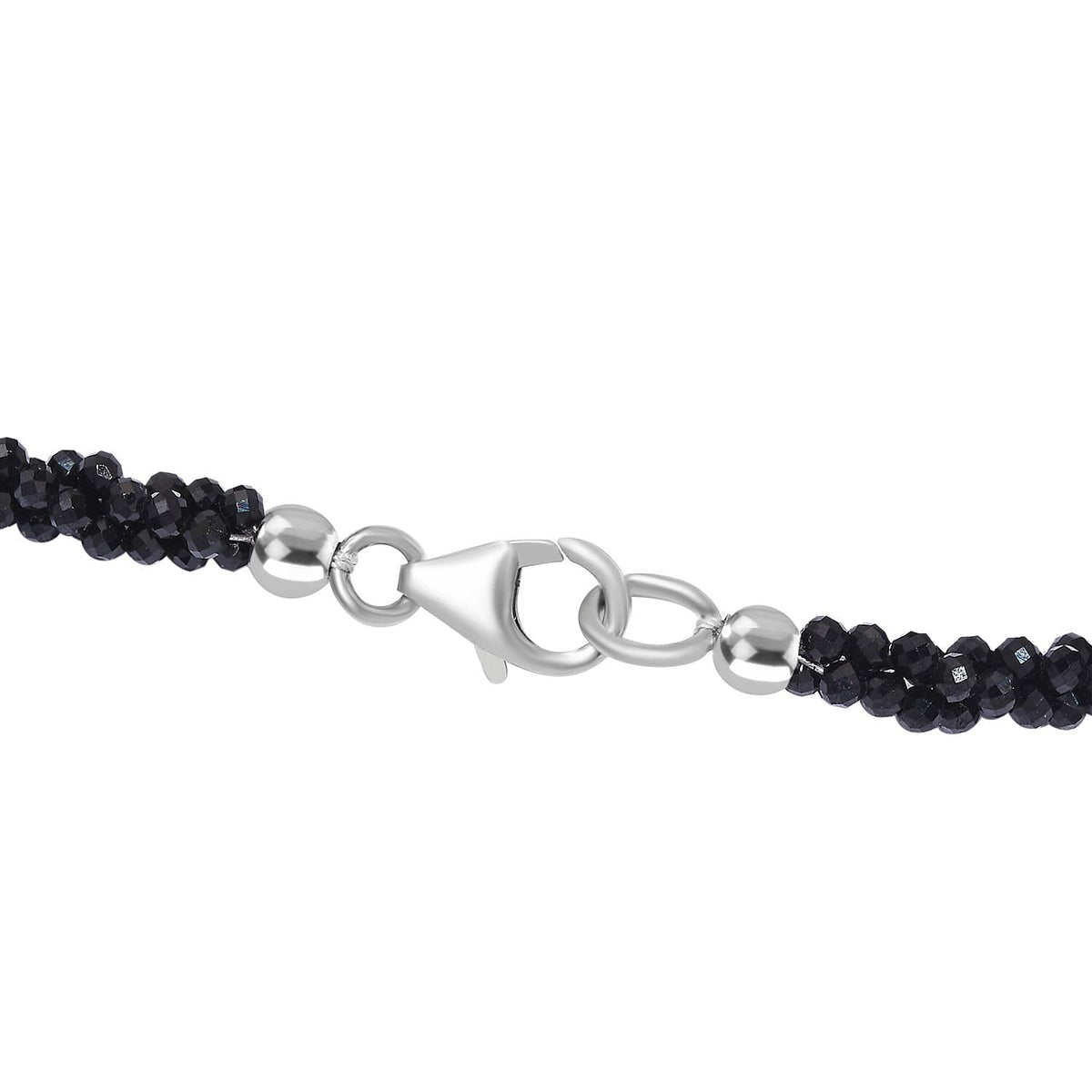 Black Spinel Bracelet (Size - 7.5) in Rhodium Overlay Sterling Silver 24.0 Ct. 7995038 4