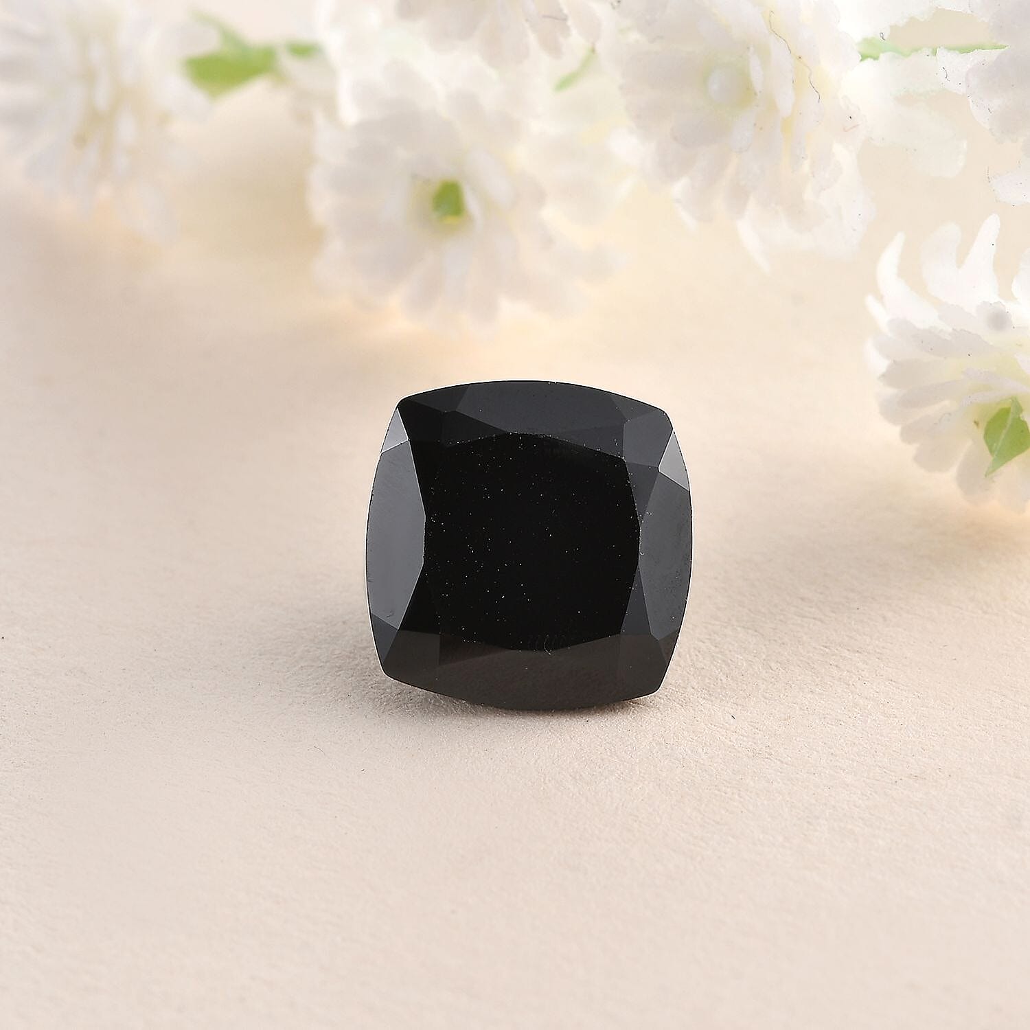 Black Spinel Loose Gemstone in Cushion Shape (11x11mm) 7778357 1