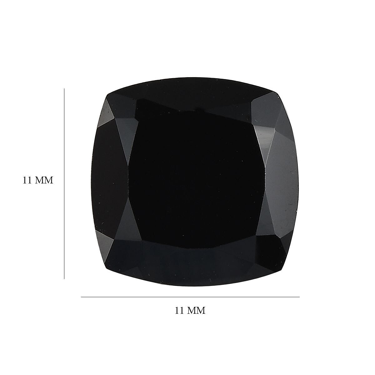 Black Spinel Loose Gemstone in Cushion Shape (11x11mm) 7778357 4
