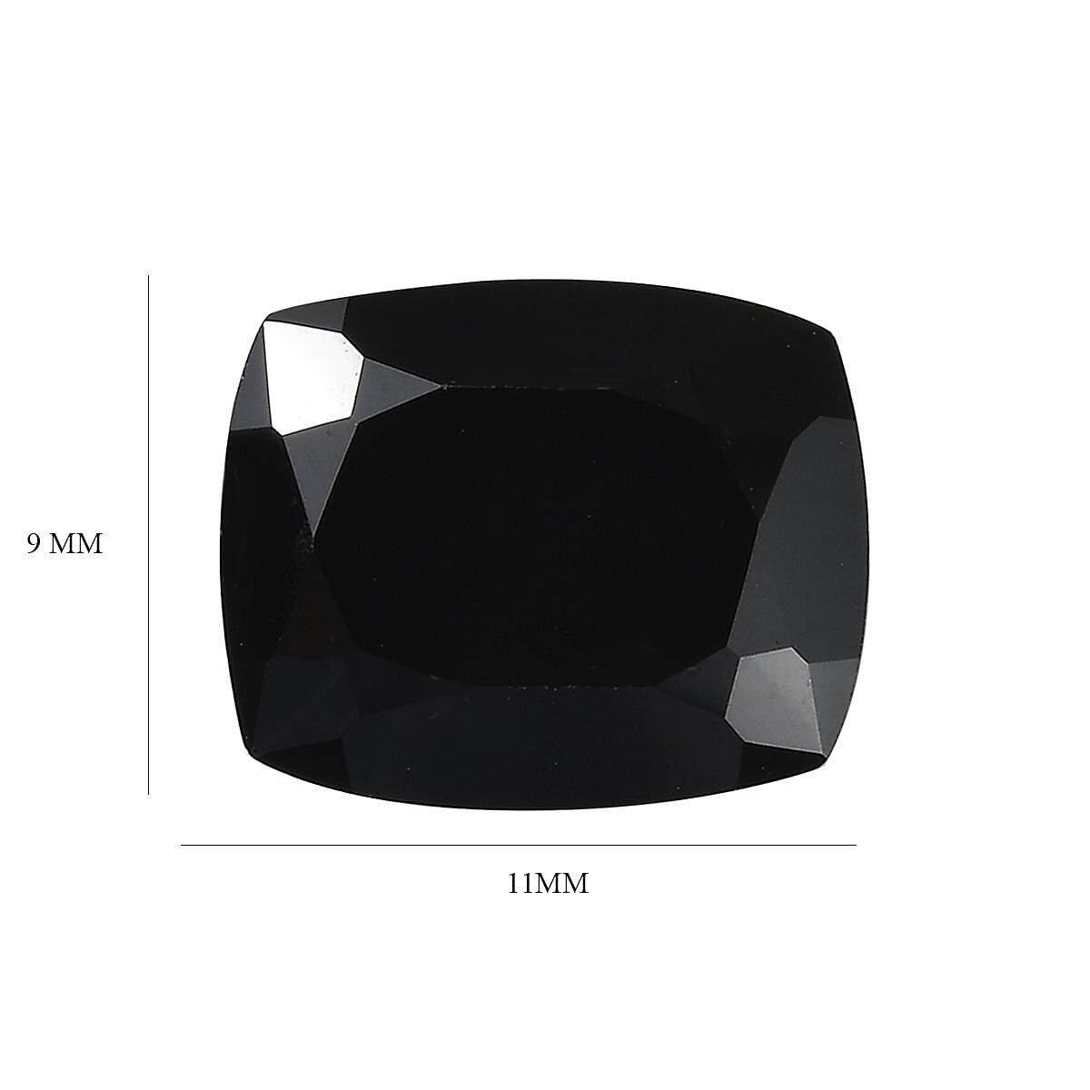 Black Spinel Loose Gemstone in Cushion Shape (11x9mm) 7778358 4