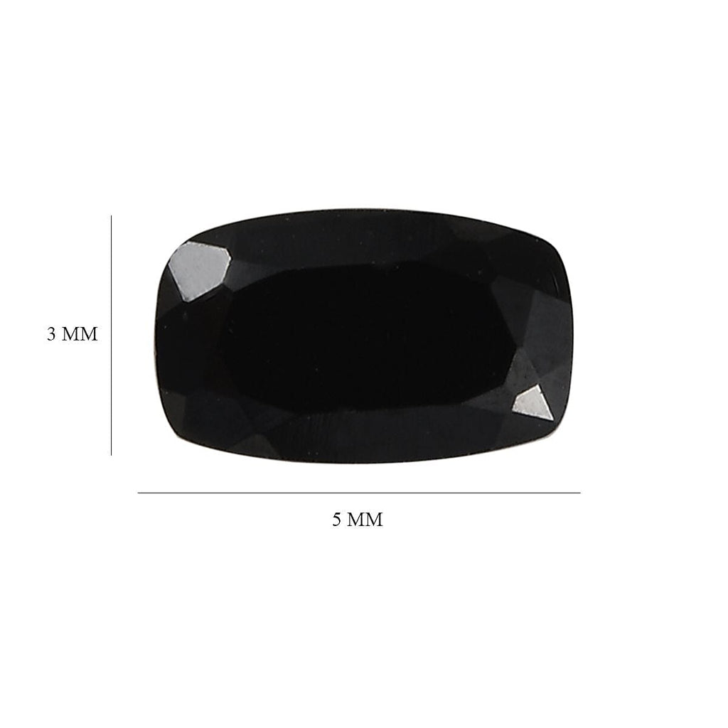 Black Spinel Cushion 5x3 mm