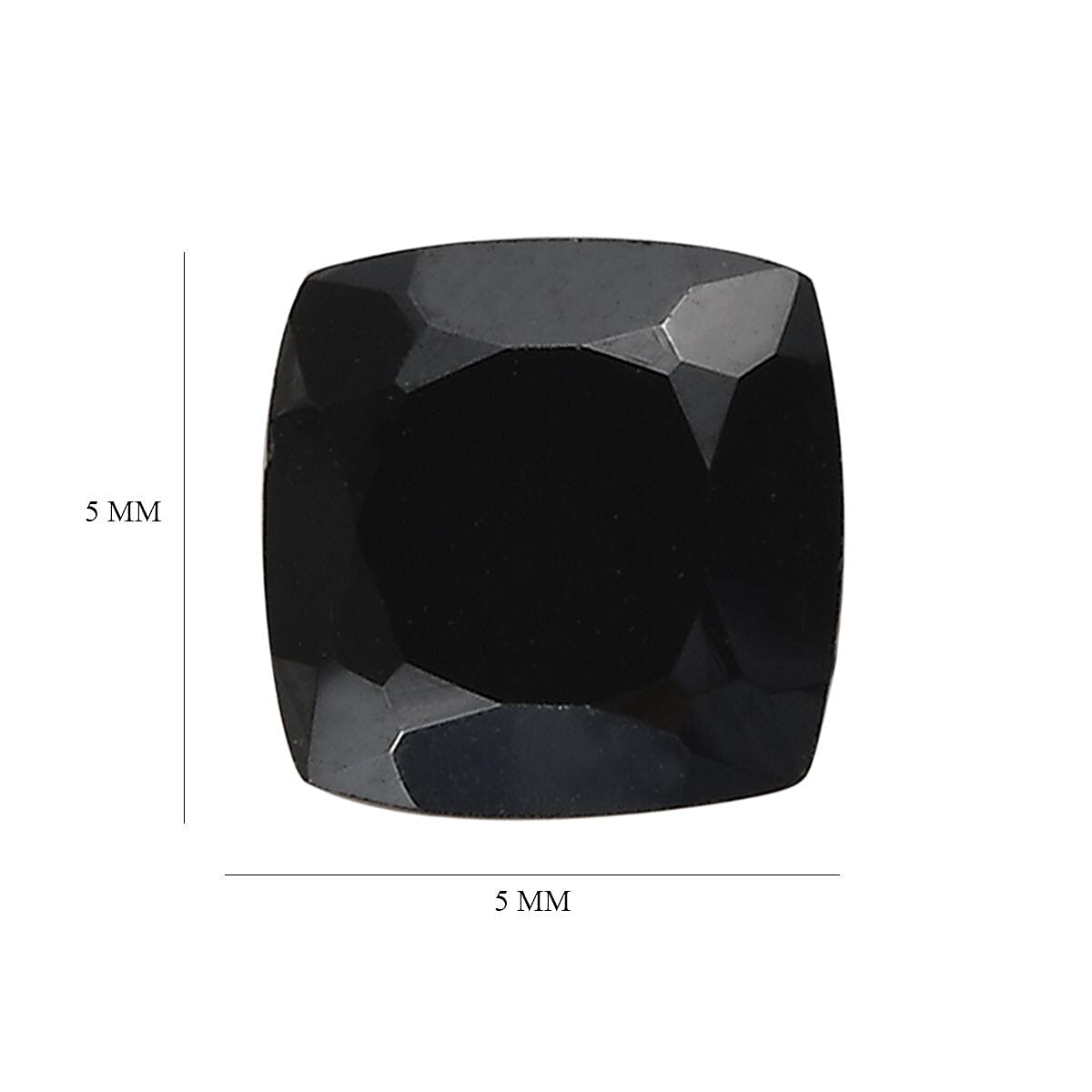 Set of 3 Black Spinel Loose Gemstones in Cushion Shape (5x5mm) 7778360 4