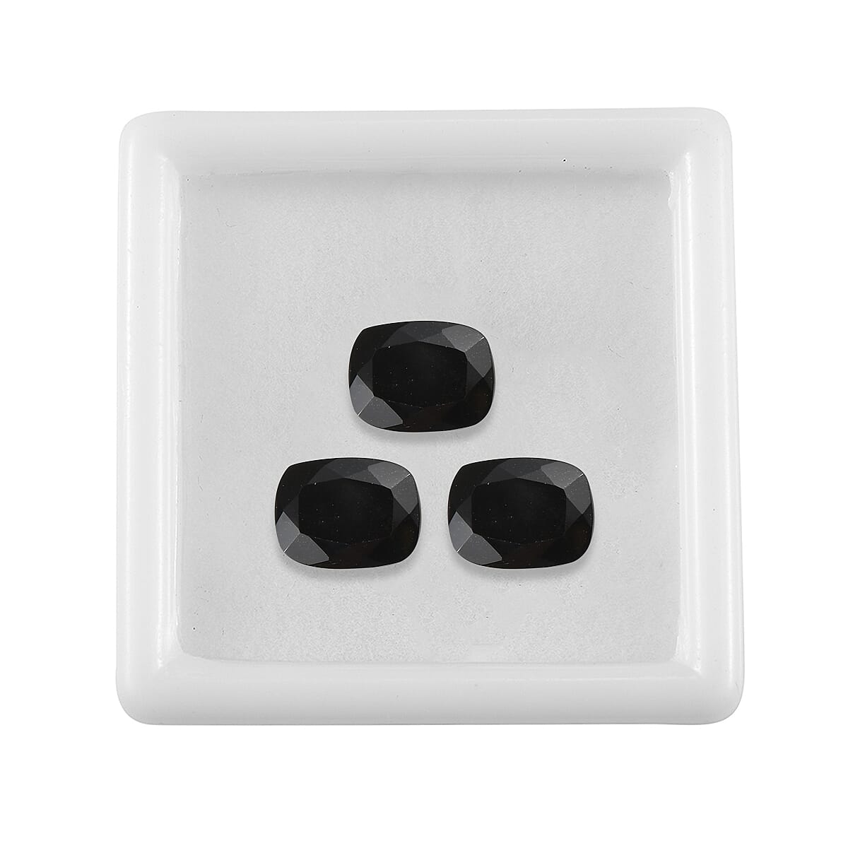 Set of 3 Black Spinel Loose Gemstone in Cushion Shape (9x7mm) 7827208 4