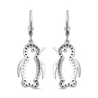Black Spinel  Fancy Earring in rhodium Sterling Silver 1.75 ct  1.400  Ct.