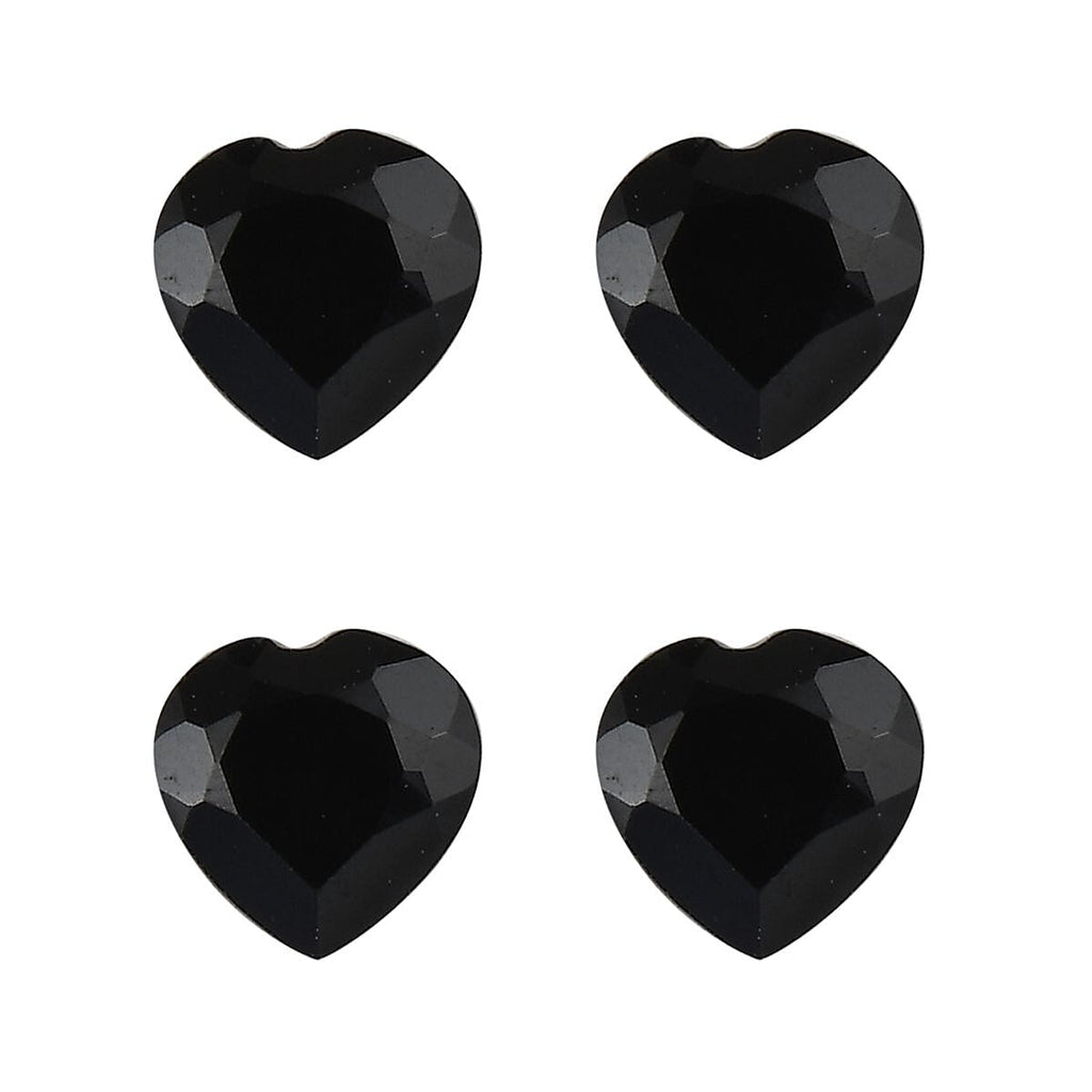 Black Spinel Heart 4 mm