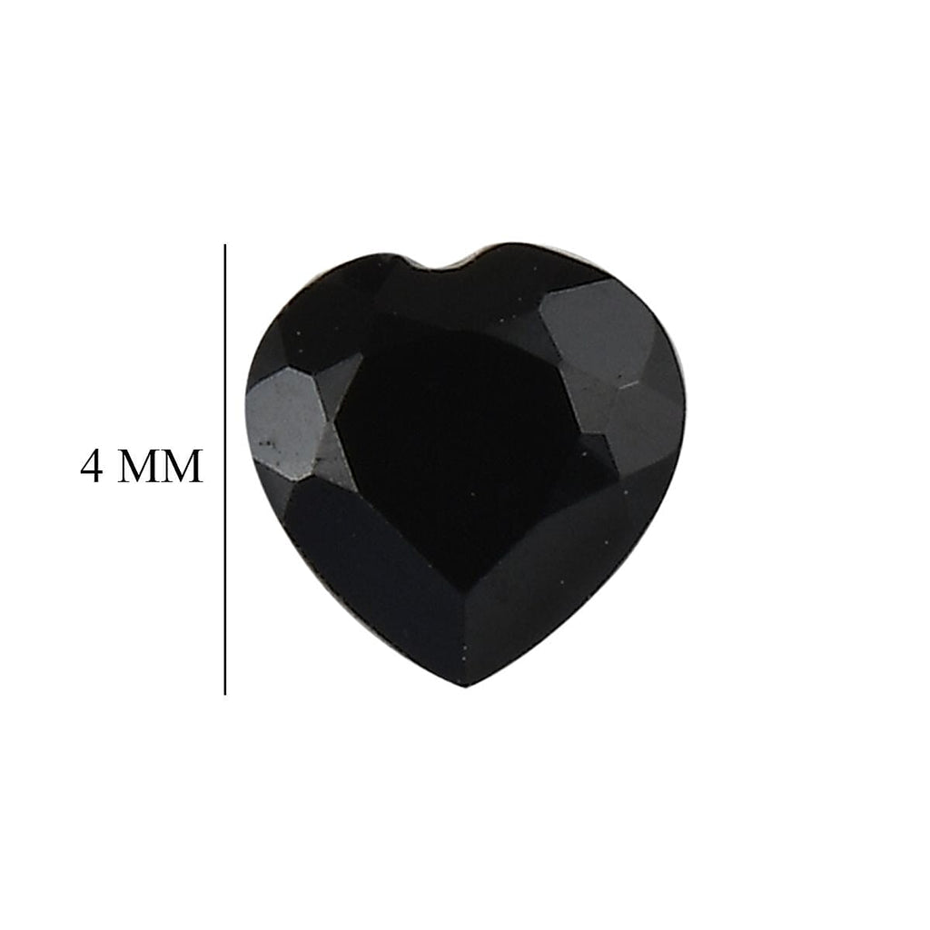 Black Spinel Heart 4 mm