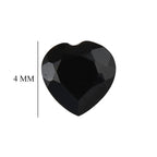 Black Spinel Heart 4 mm