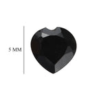 Black Spinel Heart 5 mm