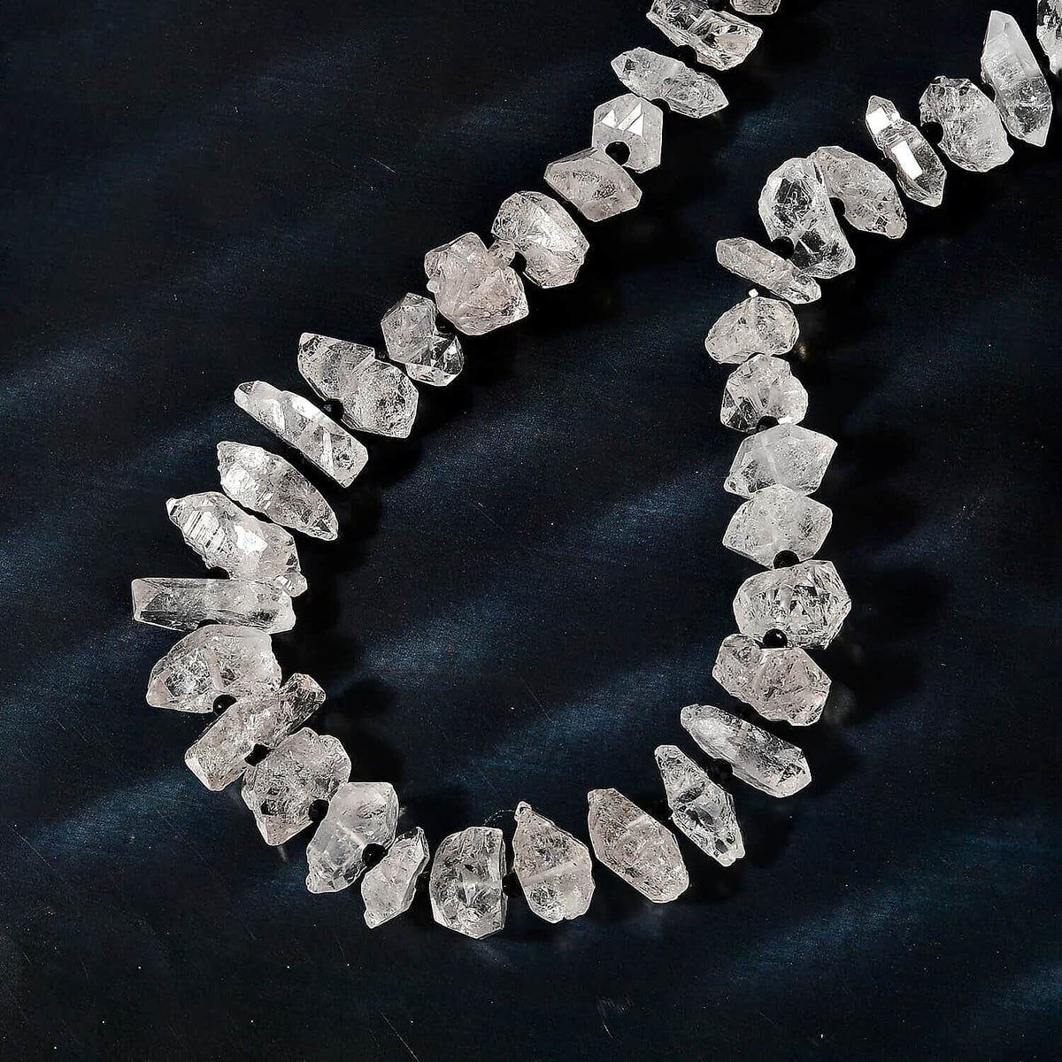 Black Spinel ,  Herkimer Diamond Quartz  Necklace (Size - 18) in Vermeil YG Sterling Silver 353.50 ct  5.650  Ct. 7802940 1