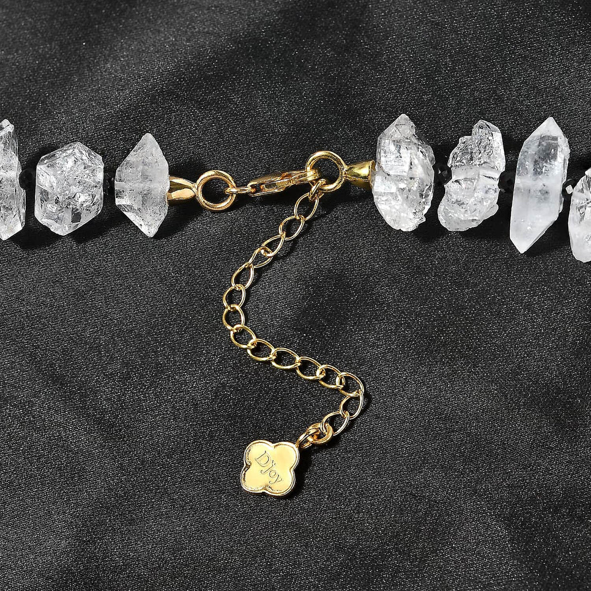 Black Spinel ,  Herkimer Diamond Quartz  Necklace (Size - 18) in Vermeil YG Sterling Silver 353.50 ct  5.650  Ct. 7802940 3