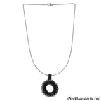 Black Spinel,Labradorite Stone Necklace With Chain (Size 20)         65.00 Ct