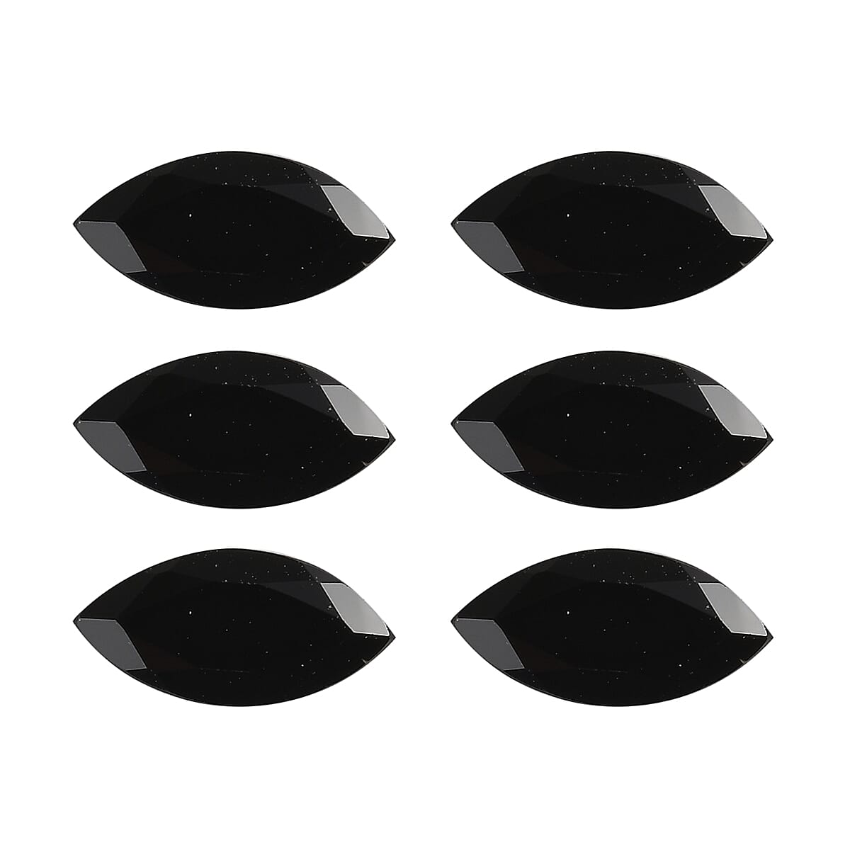 Set of 6 Black Spinel Loose Gemstones in Marquise Shape (10x5mm) 7814219 0