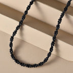 Boi Ploi Black Spinel Necklace (Size - 20) in Sterling Silver 62.56 Ct.