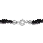 Boi Ploi Black Spinel Necklace (Size - 20) in Sterling Silver 62.56 Ct.