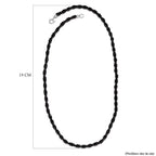 Boi Ploi Black Spinel Necklace (Size - 20) in Sterling Silver 62.56 Ct.