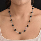 Black Spinel Necklace (Size - 20) 98.78 Ct.