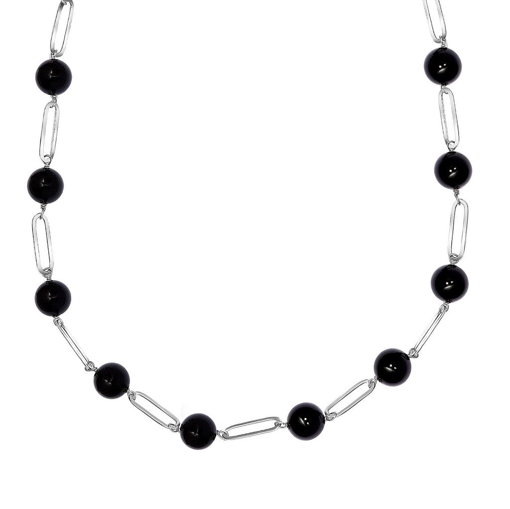 Black Spinel Necklace (Size - 20) 98.78 Ct.