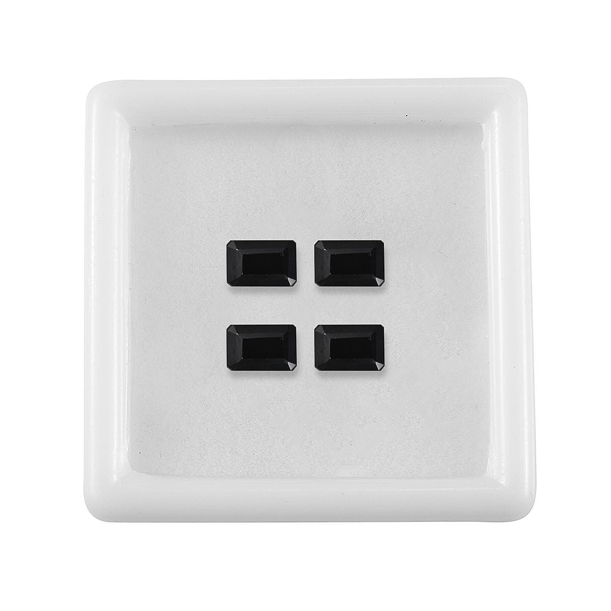 Set of 4 Black Spinel Loose Gemstones in Octagon Shape (6x4mm) 7778950 3