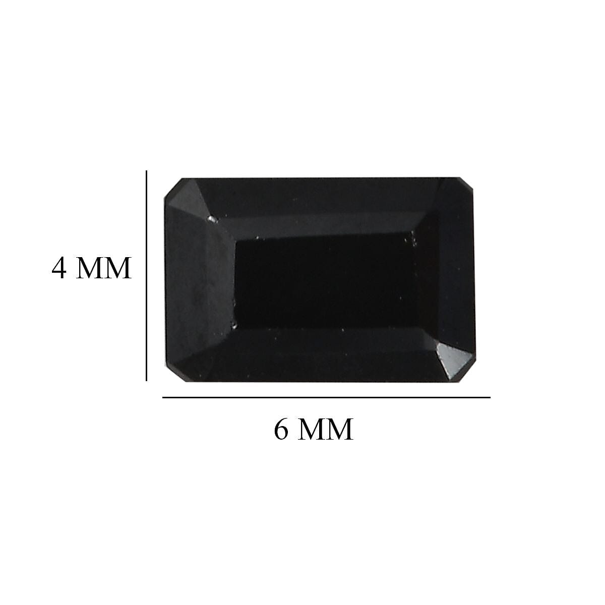 Set of 4 Black Spinel Loose Gemstones in Octagon Shape (6x4mm) 7778950 4