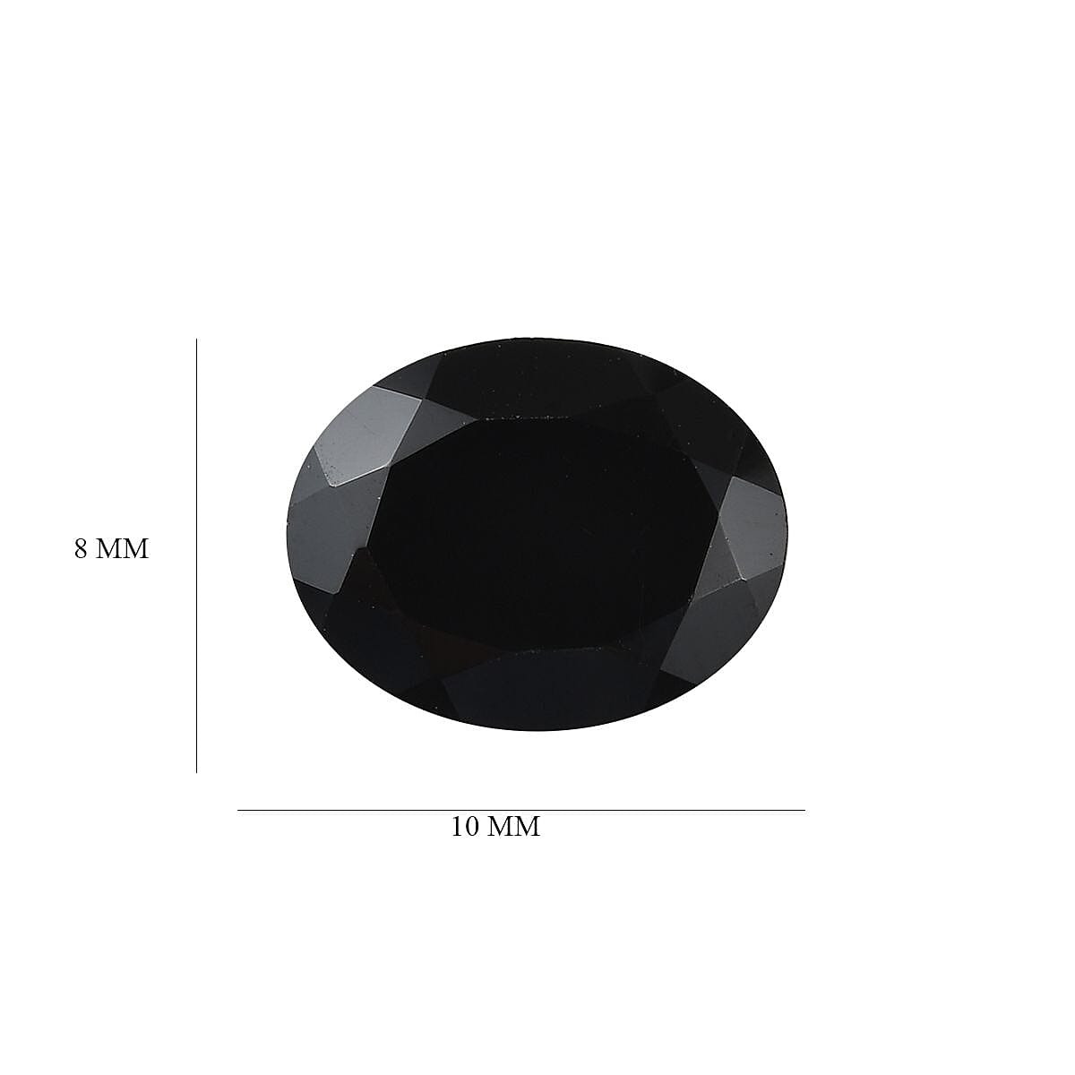 Black Spinel Loose Gemstone in Oval Shape (10x8mm) 7778373 4