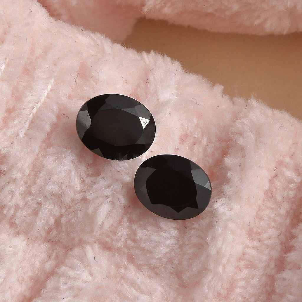 Black Spinel Oval 10x8 mm