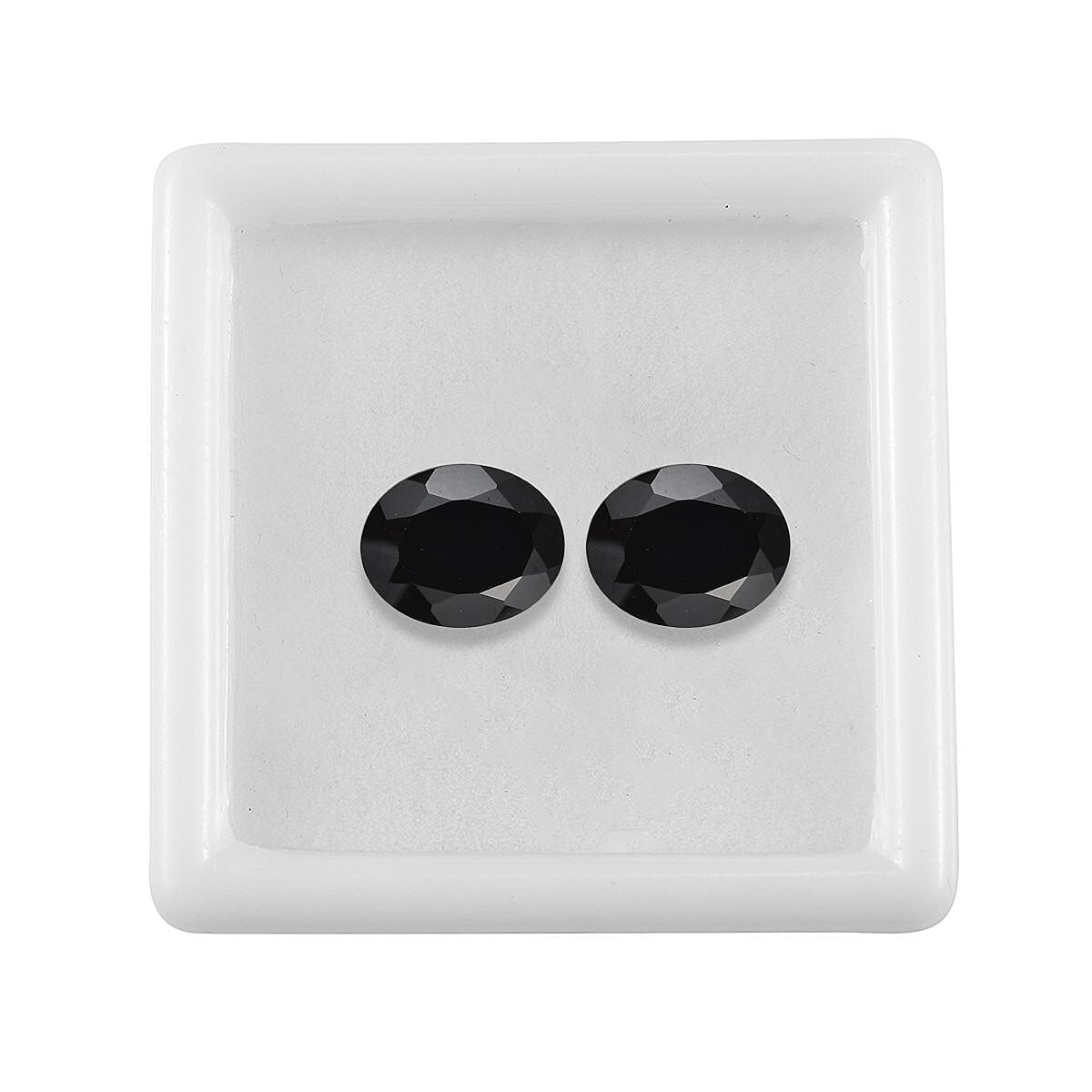 Set of 2 Black Spinel Loose Gemstones in Oval Shape (10x8mm) 7932379 4