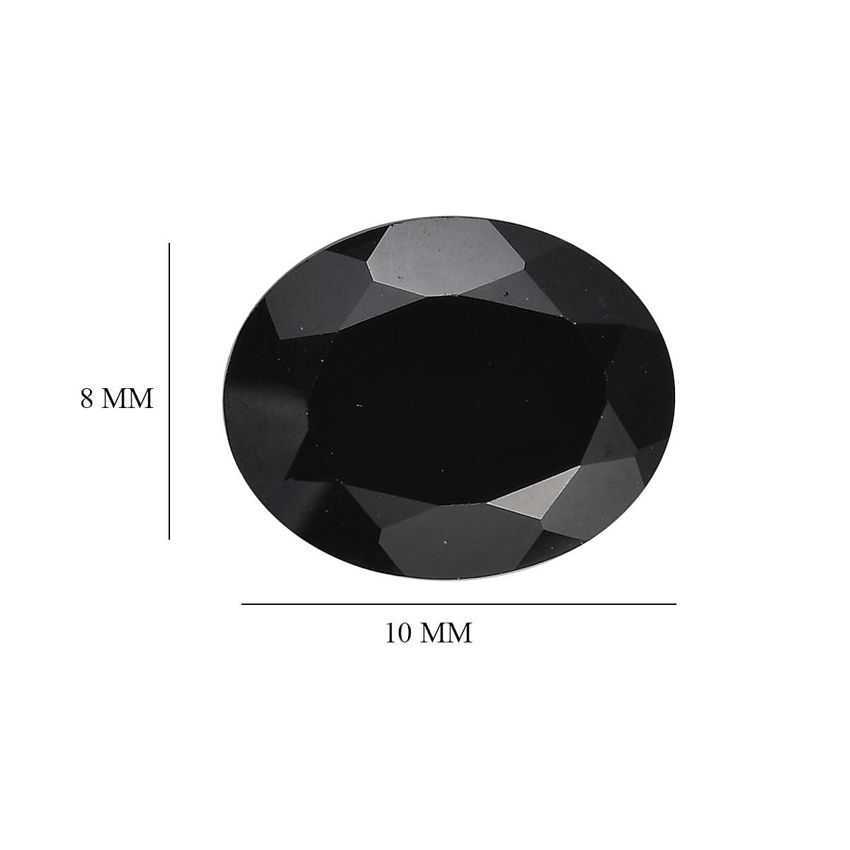 Set of 2 Black Spinel Loose Gemstones in Oval Shape (10x8mm) 7932379 5