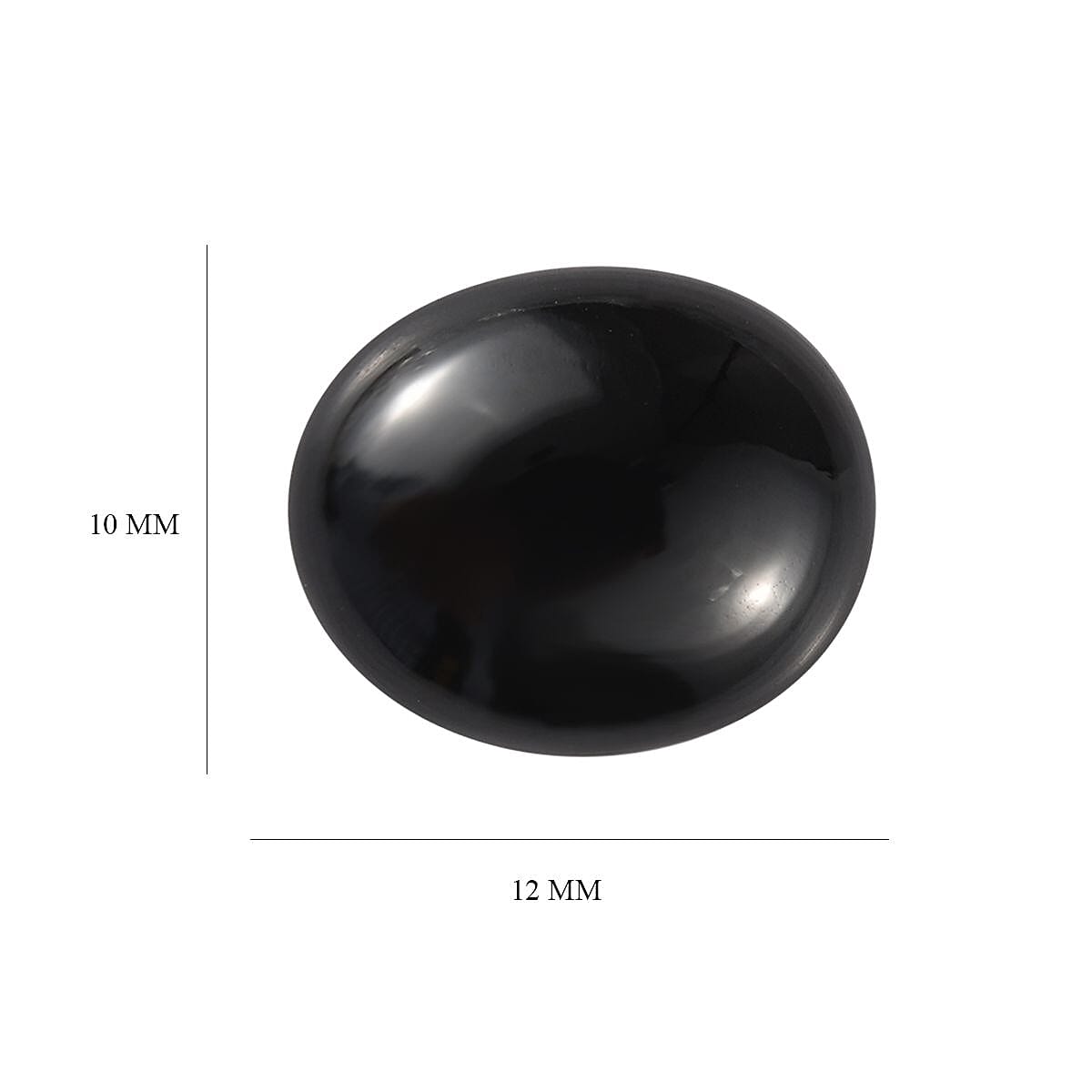 Black Spinel Loose Gemstone in Oval Shape (12x10mm) 7778374 4