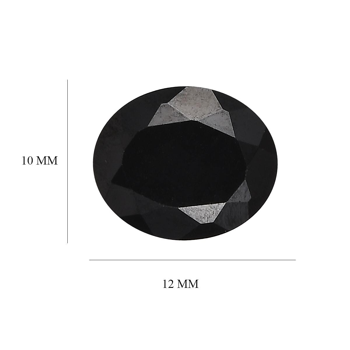 A Black Spinel Loose Gemstone in Oval Shape (12x10mm) 5.09 ct. 8025677 4