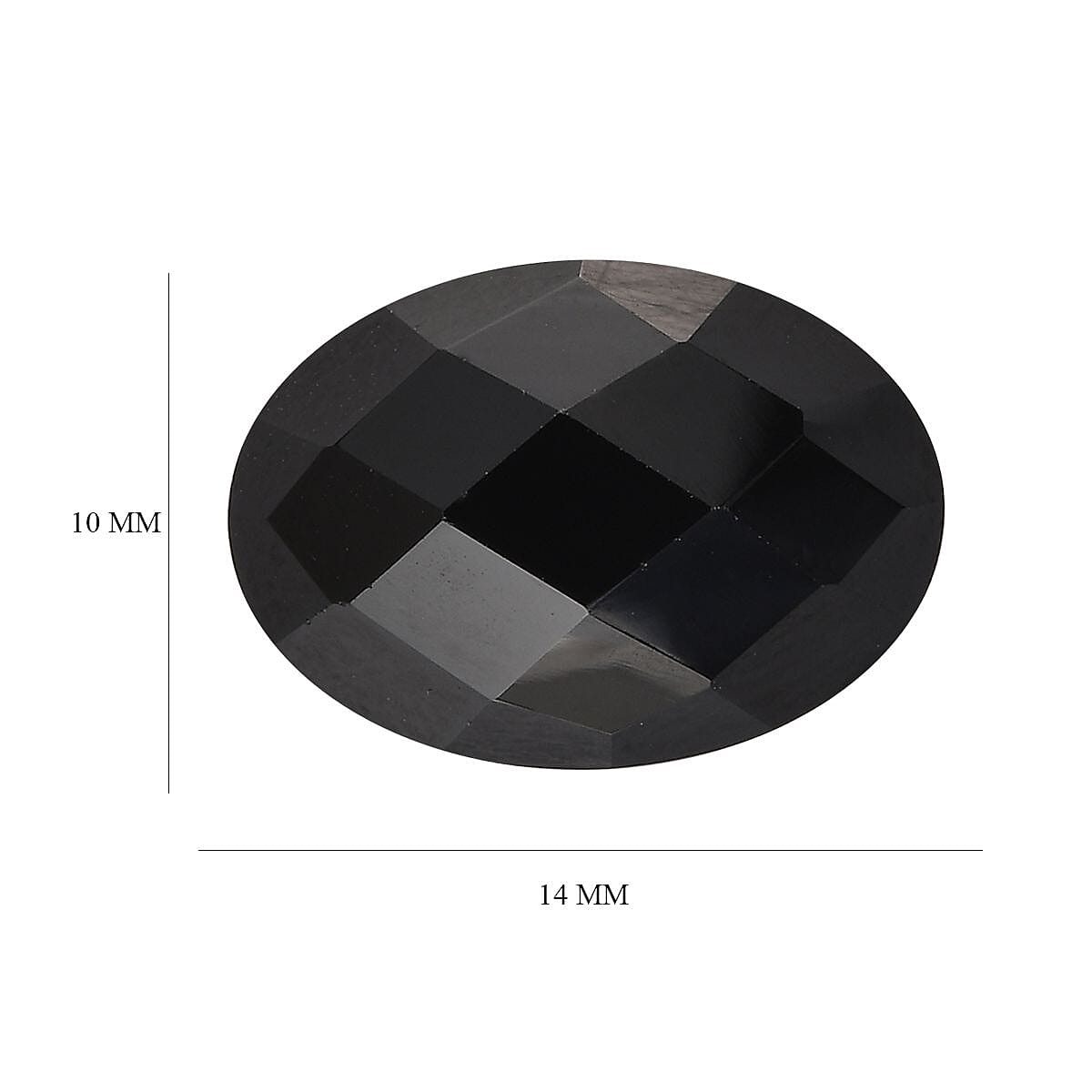 Black Spinel Loose Gemstone in Oval Shape (14x10mm) 7778375 4