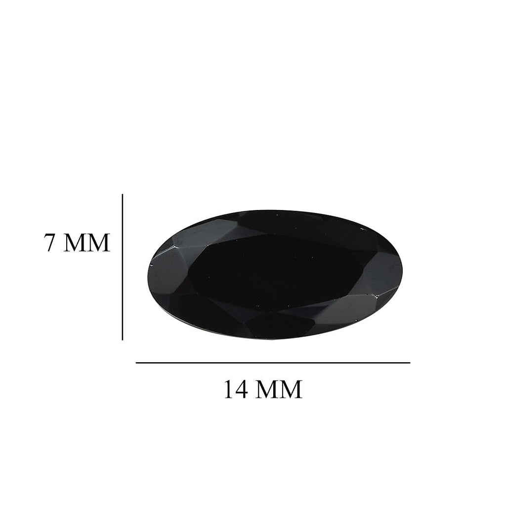 Black Spinel Oval 14x7 mm