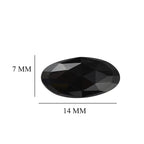 Black Spinel Oval 14x7 mm