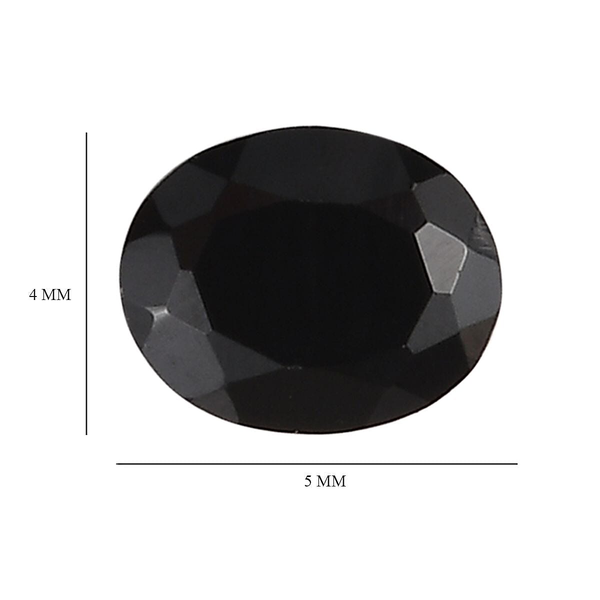Set of 7 Black Spinel Loose Gemstone in Oval Cut (5x4 mm) 7734268 4