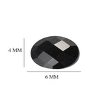 Black Spinel Oval 6x4 mm
