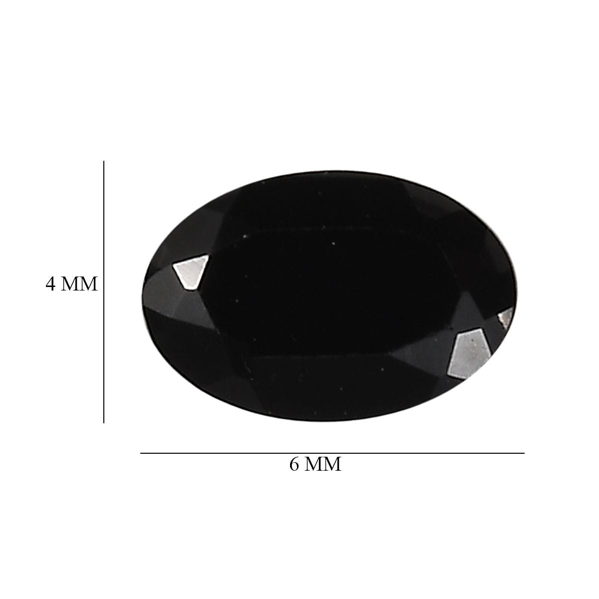 Set of 10 Black Spinel Loose Gemstones in Oval Shape (6x4mm) 7933313 5