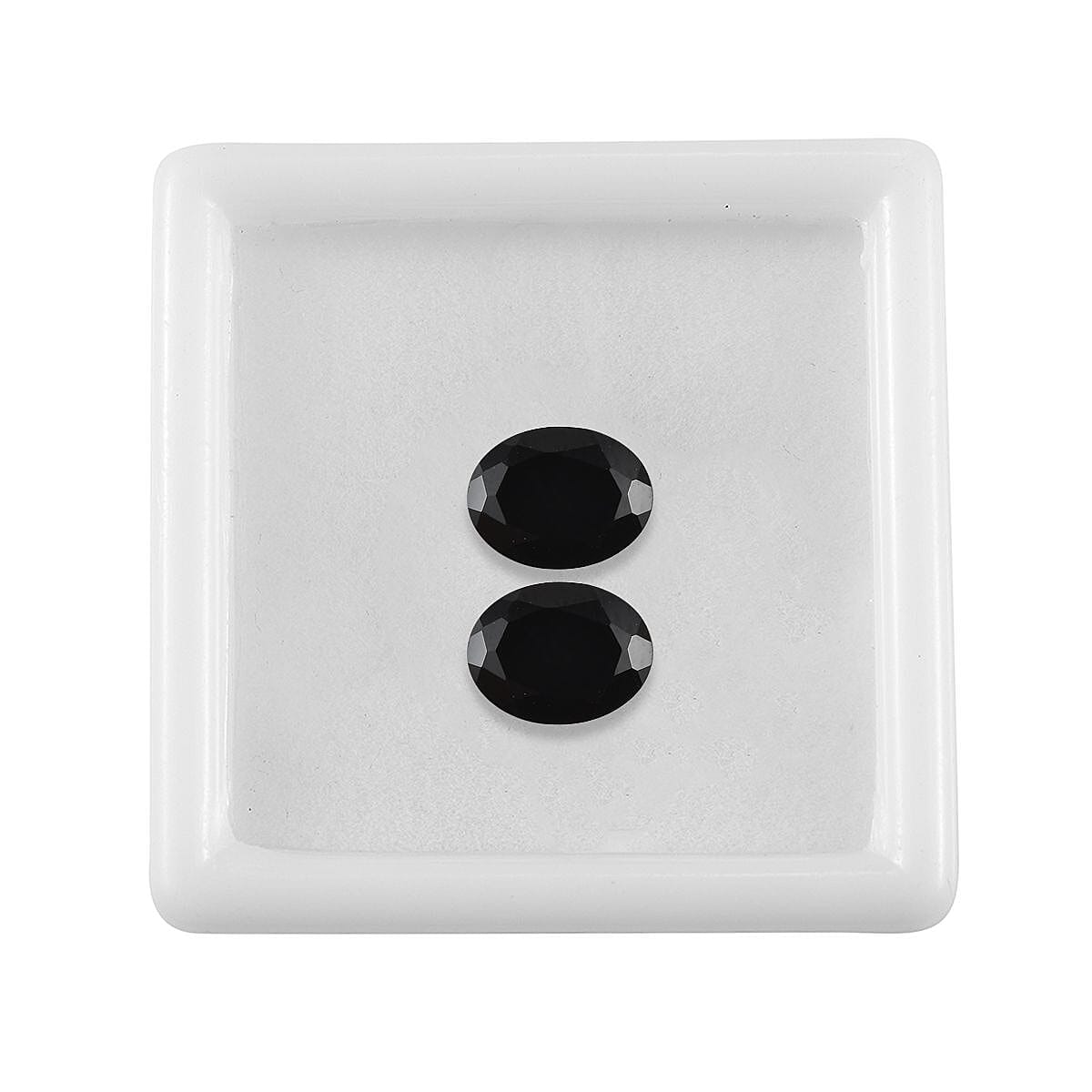 Set of 2 Black Spinel Loose Gemstones in Oval Shape (9x7mm) 7933314 4