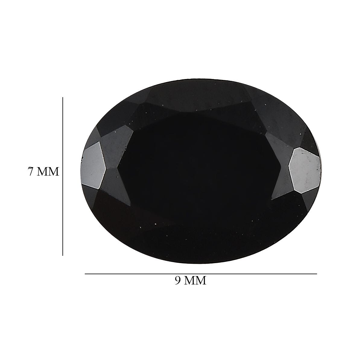 Set of 2 Black Spinel Loose Gemstones in Oval Shape (9x7mm) 7933314 5