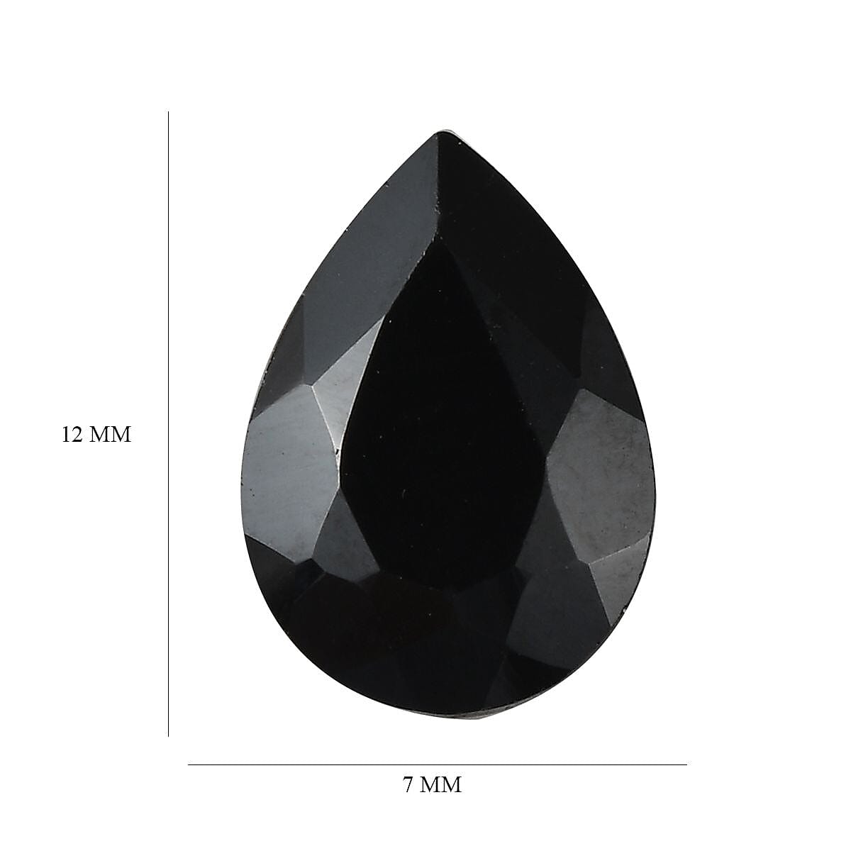 Set of 2 Black Spinel Loose Gemstones in Pear Shape (10x7mm) 7778379 4