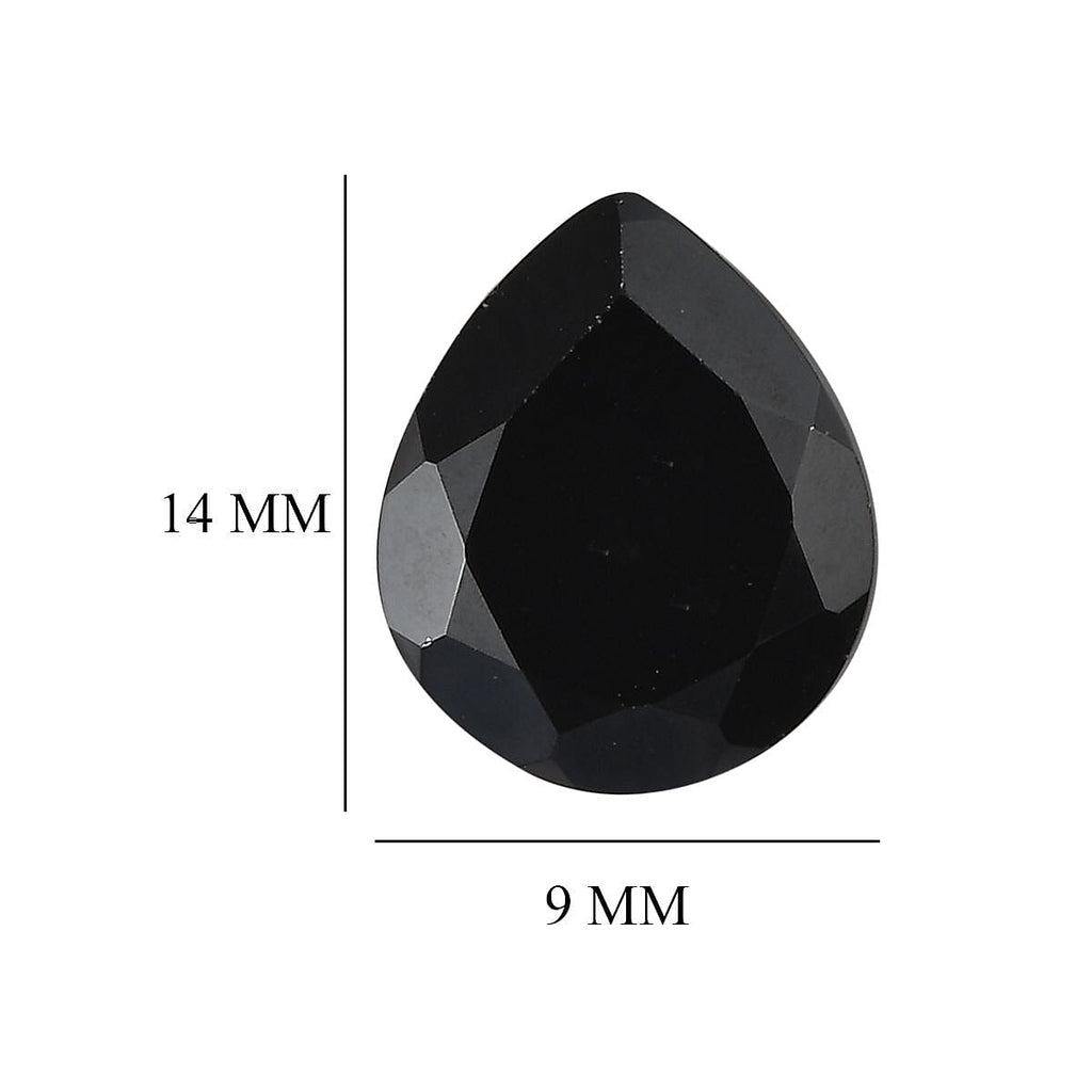 Black Spinel Pear 14x9 mm