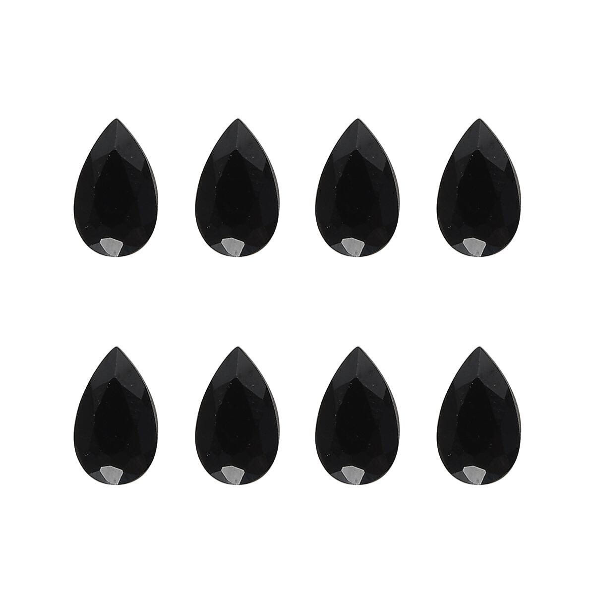 Set of 8 Black Spinel Loose Gemstones in Pear Shape (5x3mm) 7778953 0