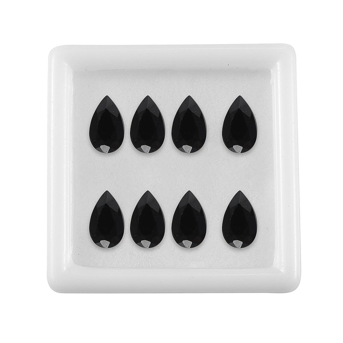 Set of 8 Black Spinel Loose Gemstones in Pear Shape (5x3mm) 7778953 3