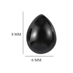 Black Spinel Pear 8x6 mm
