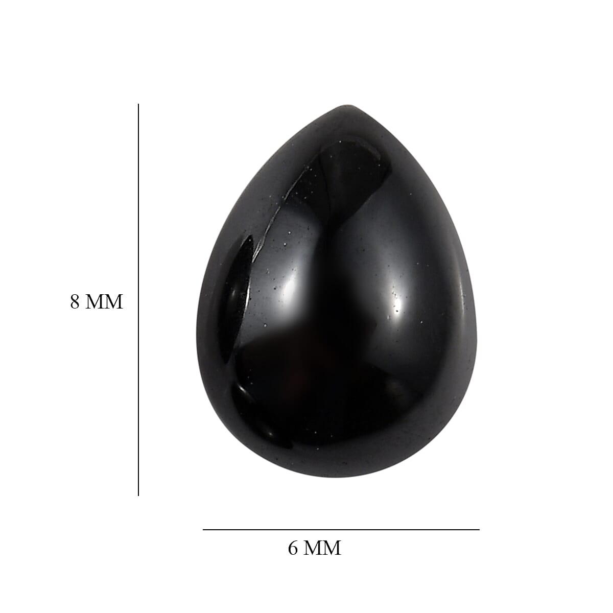 Set of 3 Black Spinel Loose Gemstones in Pear Shape (8x6mm) 7827209 5