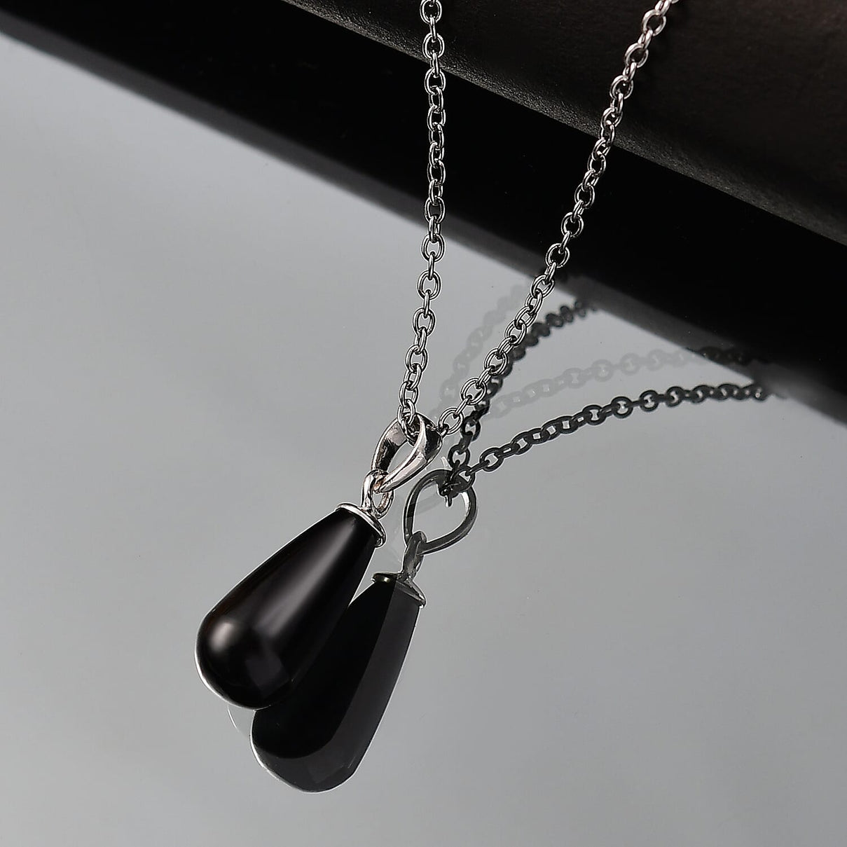 Black Spinel Pendant with Chain (Size 20) in Starling Silver 9.70 Ct. 4374290 3