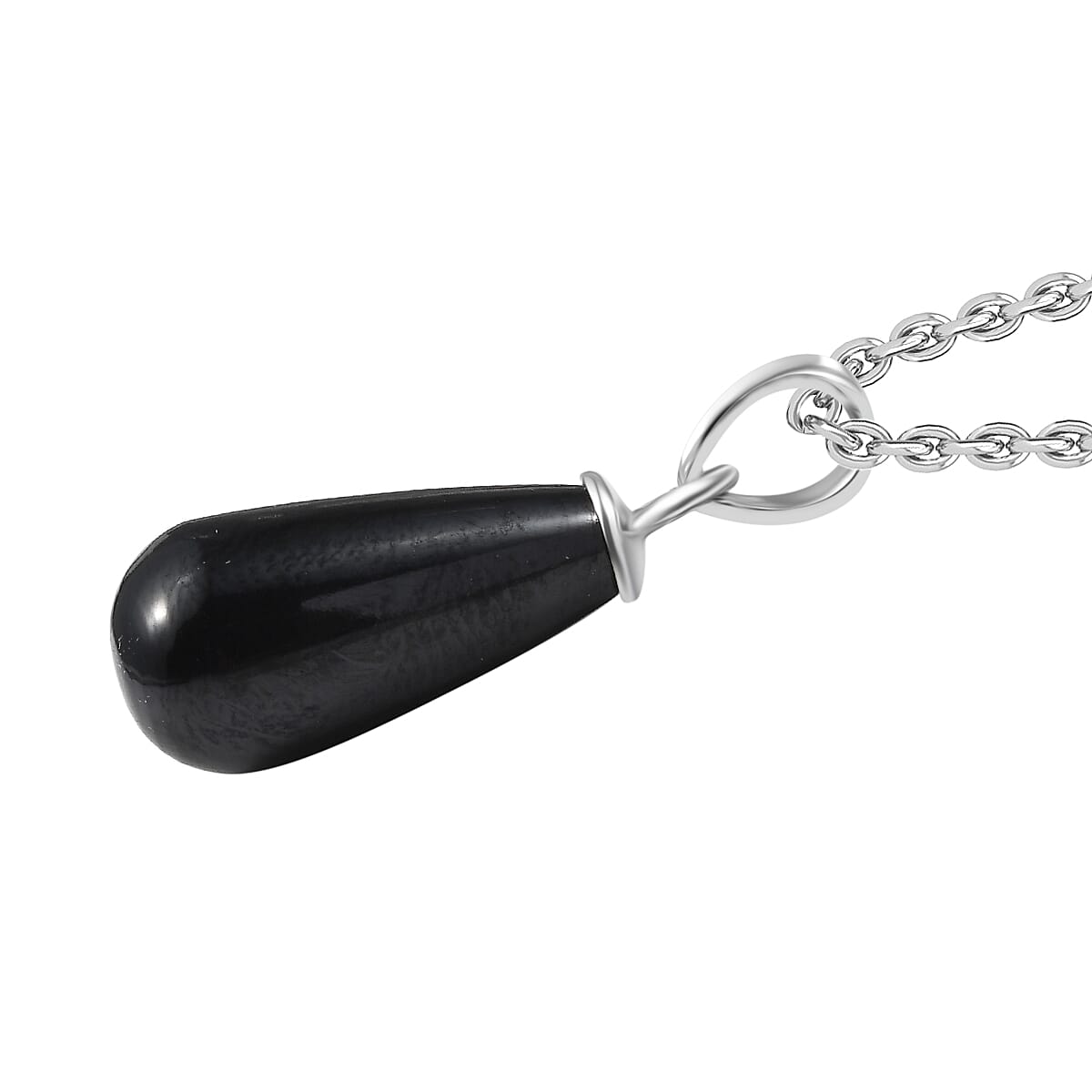 Black Spinel Pendant with Chain (Size 20) in Starling Silver 9.70 Ct. 4374290 4