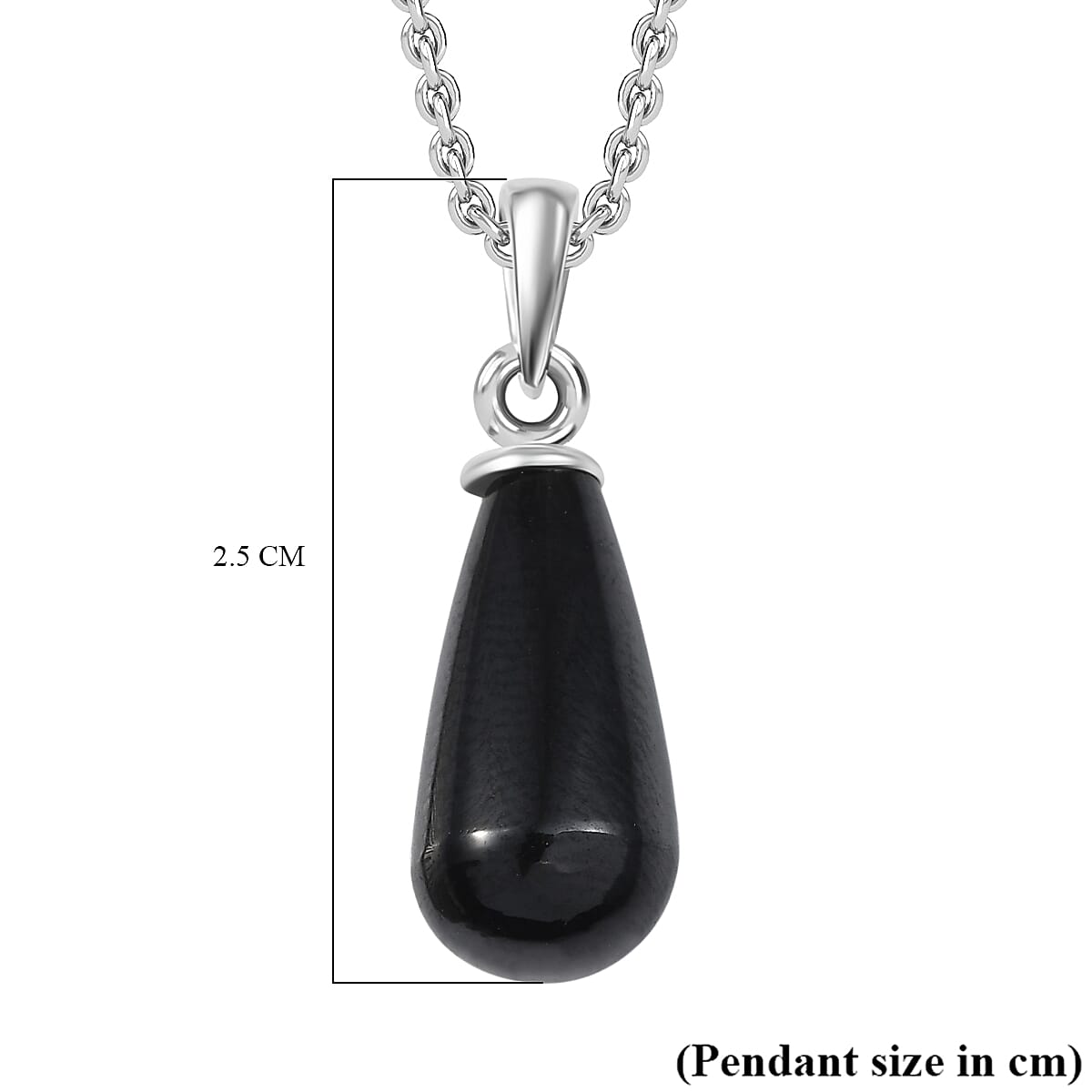 Black Spinel Pendant with Chain (Size 20) in Starling Silver 9.70 Ct. 4374290 5