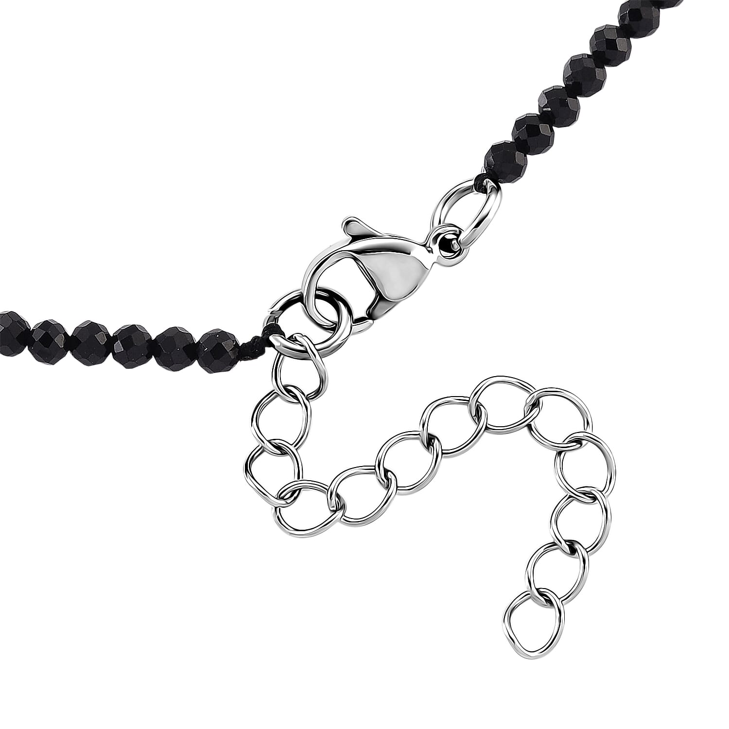 Red Jadeite and Natural Black Spinel Beads Necklace (Size - 18+2 Inch Ext) 60.00 Ct. 8379404 6